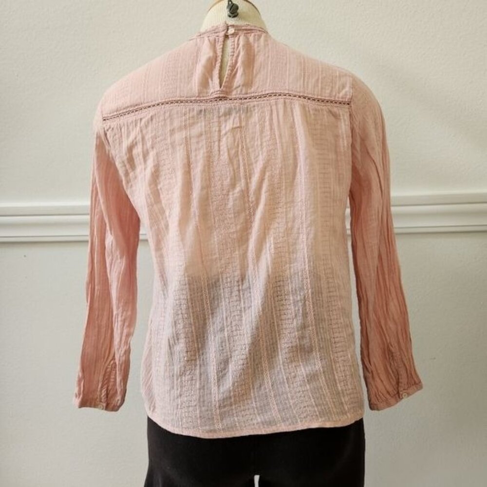 Abercrombie & Fitch Mock Neck Lace Blouse size XS - Picture 6 of 11